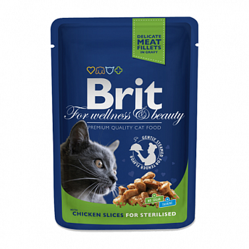 BRIT Premium Пауч  д/стерилиз клшек Курица 100 г