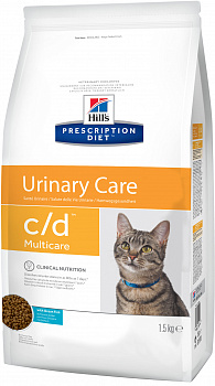 HILL'S Prescription Diet c/d Urinary Сухой корм д/кошек Диета (Профилактика МКБ) Рыба