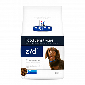 HILL'S Prescription Diet z/d Mini Сухой корм д/собак мини пород Диета (При пищевой аллергии)