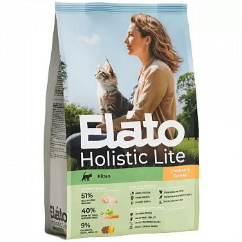 ELATO Holistic Lite Корм для котят Курица Индейка