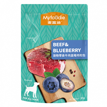 MYFOODIE DOG Пауч для собак Говядина черника 95 гр 104.2.0132