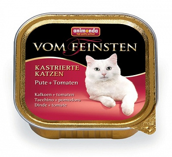 ANIMONDA Vom Feinsten for castrated cats Консервы д/стерилиз кошек с Индейкой и томатами 100 г
