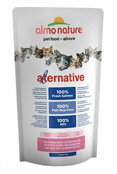 ALMO NATURE Alternative Сухой корм для кошек со Свежим Лососем 750 г