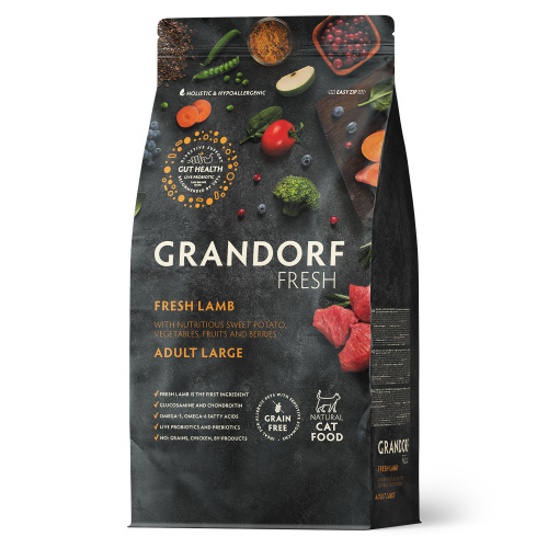 GRANDORF Fresh Cat Корм для кошек LARGE Lamb&Sweet Potato крупных пород Ягненок батат