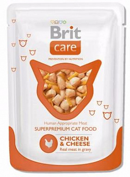 BRIT Care Chicken&Cheese Пауч д/кошек Курица/сыр 80 г