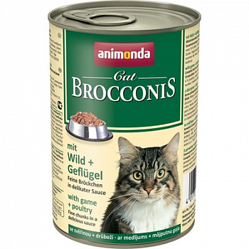 ANIMONDA Brocconis Консервы д/кошек с Дичью и мясом домашней Птицы 400 г