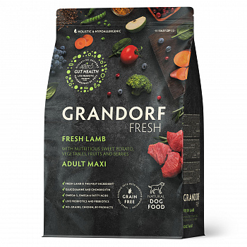 GRANDORF Fresh Dog Корм для собак Adult MAXI Lamb&Sweet Potato крупных пород Ягненок батат