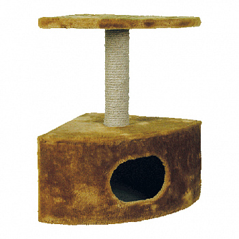 ИВАНКО Домик угловой со столбиком (сизаль) 40х80х40 см