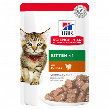 HILL'S SP Kitten Healthy Development Пауч д/котят с Индейкой, соус