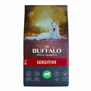 Mr.BUFFALO ADULT M/L SENSITIVE  Сухой корм для собак средних и крупных пород  Ягненок