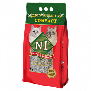 N1 Crystals Compact Наполнитель Комкующийся глиняный 5 л