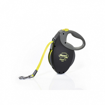 FLEXI Giant Professional Neon Рулетка M 8м до 25кг (ремень) черная