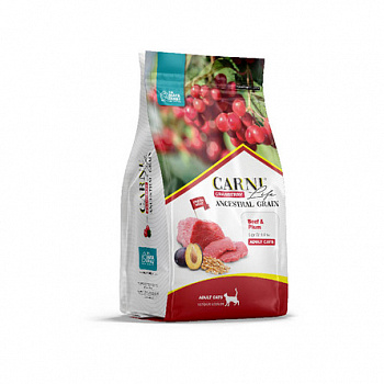 CARNI LIFE Корм для кошек Adult Говядина чернослив клюква 1,5 кг