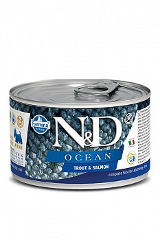 FARMINA N&D DOG Ocean Mini Консервы д/собак мини пород Форель и Лосось 140 г