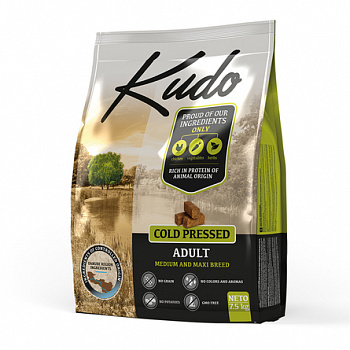 KUDO Medium&Maxi Adult Сухой корм д/собак средних и крупных пород с Цыпленком