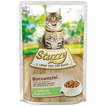 STUZZY BOCCONCINI Пауч для кошек Телятина в соусе 85 г