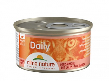 ALMO NATURE Daily Menu Mousse with Salmon Консервы для кошек нежный мусс с Меню с Лососем 85 г
