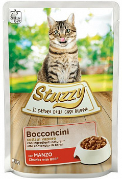 STUZZY BOCCONCINI Пауч для кошек Говядина в соусе 85 г