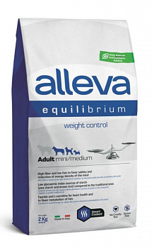 ALLEVA EQUILIBRIUM WEIGHT CONTROL Сухой корм для собак всех пород Контроль Веса Курица 12 кг