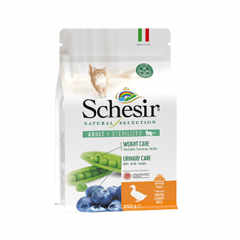 SCHESIR Natural Selection Grain-Free Сухой корм для стерилизованных кошек Утка