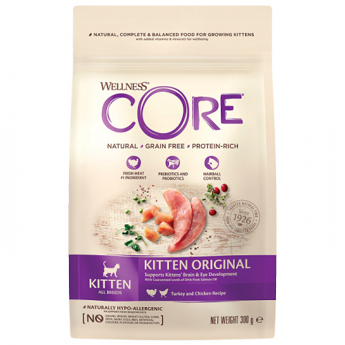 CORE Корм для котят Индейка лосось