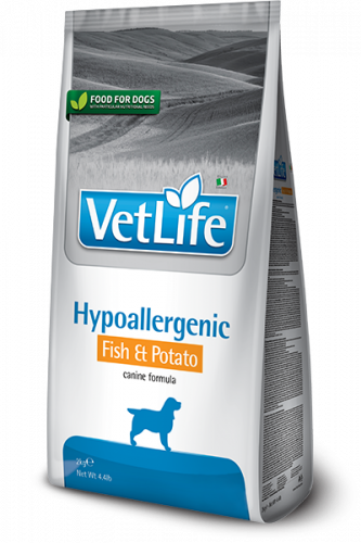 FARMINA Vet Life DOG Hypoallergenic Сухой корм д/собак Диета (При аллергии) с Рыбой и картоф 2 кг