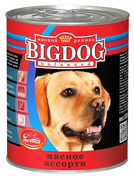 ЗООГУРМАН Big Dog Консервы для собак Мясное Ассорти 850 г
