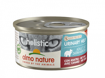 ALMO NATURE Holistic Cat wet Urinary help Консервы для кошек для Профилактики МКБ с Уткой 85 г