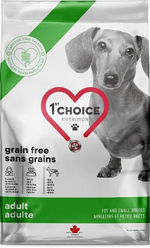 1st CHOICE Grain Free Сухой корм д/собак Здоровое пищеварение для миниатюрных и мелких пород Курица