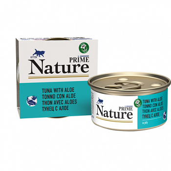 PRIME NATURE Консервы для котят Тунец с алоэ в желе ж/б 85г 137.6.1011