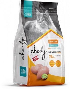 CHEDY Корм для кошек Sterilised стерилизованных курица