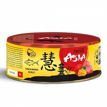 PRIME ASIA Консервы для кошек Тунец с манго в желе ж/б 85 гр*12 шт