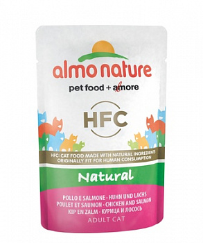 ALMO NATURE Classic Nature Chicken&Salmon Пауч для кошек с Курицей и Лососем 55 г