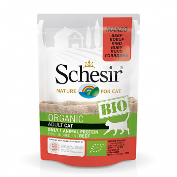 SCHESIR BIO Пауч д/кошек, Говядина 85 г