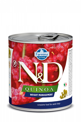 FARMINA N&D DOG Quinoa Weight Management Консервы д/собак Контроль Веса Ягненок 285 г