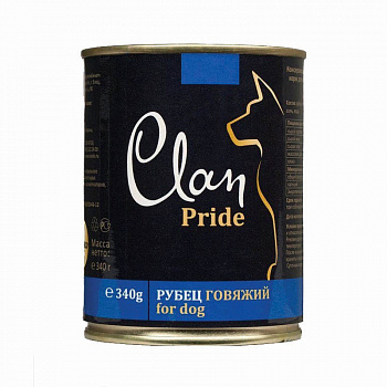 CLAN PRIDE Консервы д/собак Рубец Говяжий в желе 340 гр*12 шт