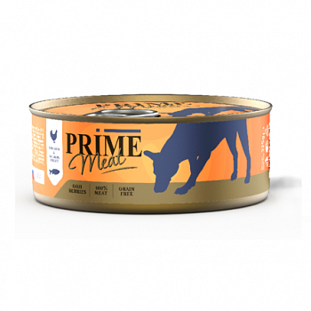 PRIME MEAT Консервы для собак Курица с лососем филе в желе ж/б 325г 137.4158
