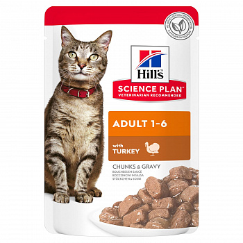 HILL'S SP Optimal Care Пауч д/кошек с Индейкой, соус