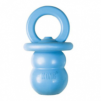 KONG BINKIE Игрушка для щенков каучук размер S 6.5х11.5см розовый/голубой
