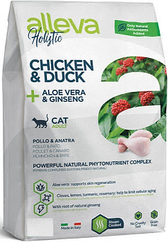 ALLEVA HOLISTIC Беззерновой сухой корм для кошек с Курицей и Уткой