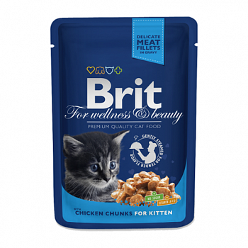 BRIT Premium Пауч д/котят Курица 100 г