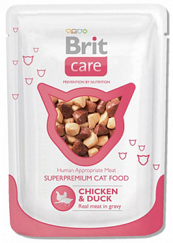 BRIT Chicken&Duck Пауч д/кошек Курица/утка 80 г