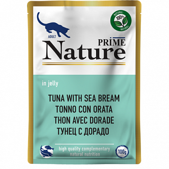 PRIME NATURE Пауч для кошек Тунец с дорадо в желе 100 гр 137.6.5299