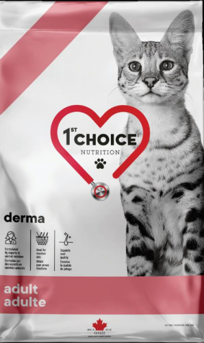 1st CHOICE Derma Grain Free Беззерновой сухой корм д/кошек с гиперчувствительной кожей Лосось