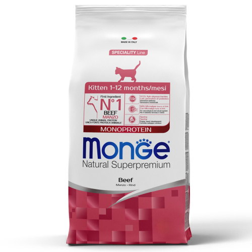 MONGE CAT Корм для котят Speciality Line MONOPROTEIN из Говядины