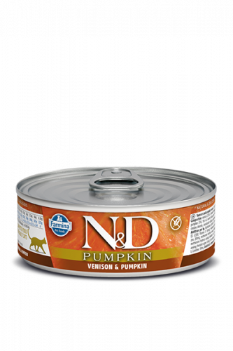 FARMINA N&D CAT Pumpkin Консервы д/кошек Оленина и Тыква 80 г