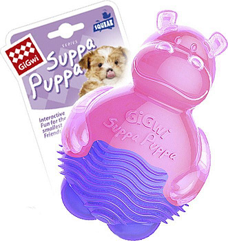 GIGWI Suppa Puppa Игрушка для собак Бегемотик с пищалкой, 10 см