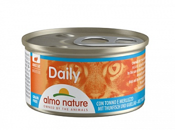ALMO NATURE Mousse Tuna and Cod Консервы для кошек нежный мусс с Меню с Тунцом и Треской 85 г