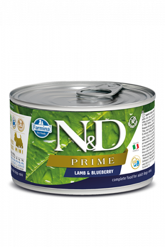 FARMINA N&D DOG Prime Mini Консервы д/собак мини пород Ягненок и Черника 140 г