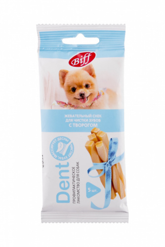 TiTBiT Biff Dent Лакомство для собак мини пород Жевательный снек с Творогом 30 г